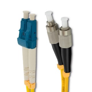 Qoltec Patchcord światłowodowy LC/UPC - FC/UPC | Singlemode | 9/125 | G652D | Duplex | 1m