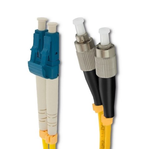 Qoltec Patchcord światłowodowy LC/UPC - FC/UPC | Singlemode | 9/125 | G652D | Duplex | 2m