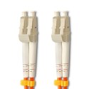 Qoltec Patchcord światłowodowy LC/UPC - LC/UPC | Multimode | 50/125 | OM2 | Duplex | 15m