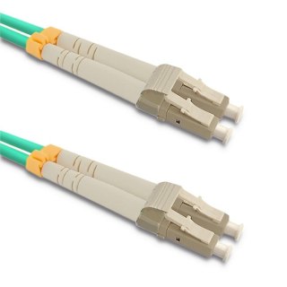 Qoltec Patchcord światłowodowy LC/UPC - LC/UPC | Multimode | 50/125 | OM3 | Duplex | 15m