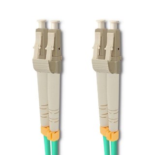 Qoltec Patchcord światłowodowy LC/UPC - LC/UPC | Multimode | 50/125 | OM3 | Duplex | 15m