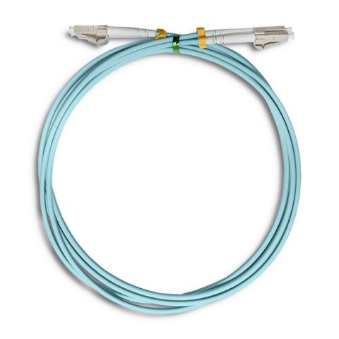 Qoltec Patchcord światłowodowy LC/UPC - LC/UPC | Multimode | 50/125 | OM3 | Duplex | 2m