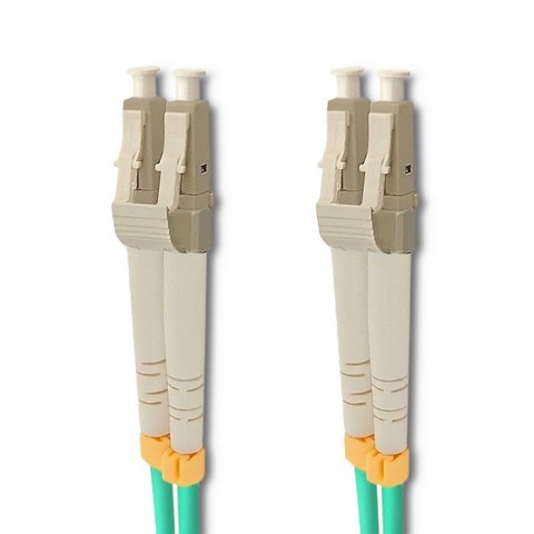 Qoltec Patchcord światłowodowy LC/UPC - LC/UPC | Multimode | 50/125 | OM3 | Duplex | 2m