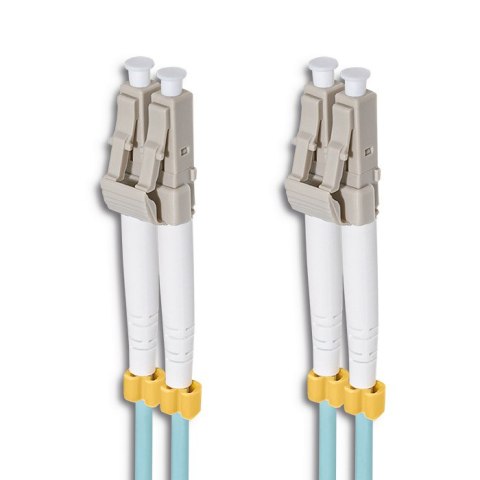 Qoltec Patchcord światłowodowy LC/UPC - LC/UPC | Multimode | 50/125 | OM3 | Duplex | 2m