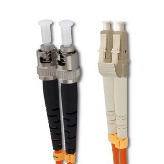 Qoltec Patchcord światłowodowy LC/UPC - ST/UPC | Multimode | 50/125 | OM2 | Duplex | 2m