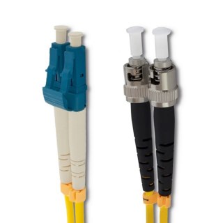 Qoltec Patchcord światłowodowy LC/UPC - ST/UPC | Singlemode | 9/125 | G652D | Duplex | 2m