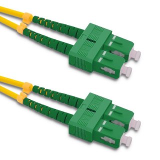 Qoltec Patchcord światłowodowy SC/APC - SC/APC | Singlemode | 9/125 | G652D | Duplex | 0.5m