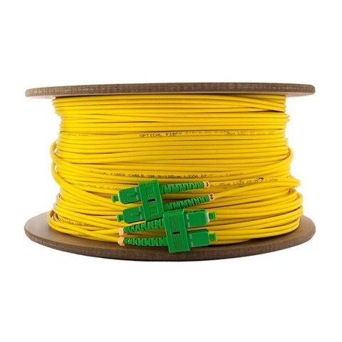 Qoltec Patchcord światłowodowy SC/APC - SC/APC | Singlemode | 9/125 | G652D | Duplex | 140m