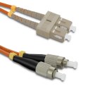 Qoltec Patchcord światłowodowy SC/UPC - FC/UPC | Multimode | 50/125 | OM2 | Duplex | 5m