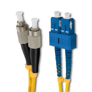 Qoltec Patchcord światłowodowy SC/UPC - FC/UPC | Singlemode | 9/125 | G652D | Duplex | 5m