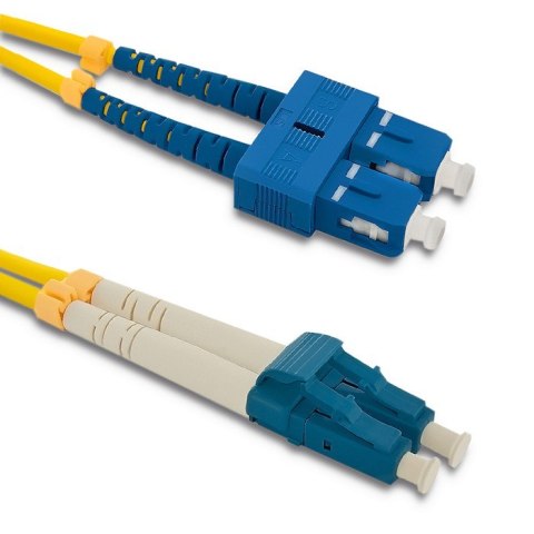 Qoltec Patchcord światłowodowy SC/UPC - LC/UPC | Singlemode | 9/125 | G652D | Duplex | 3m