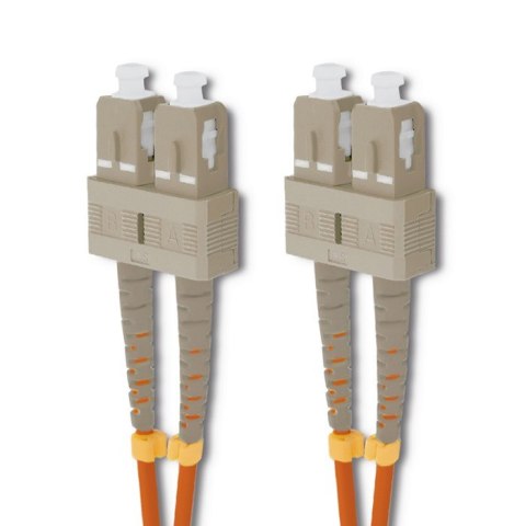 Qoltec Patchcord światłowodowy SC/UPC - SC/UPC | Multimode | 50/125 | OM2 | Duplex | 1m