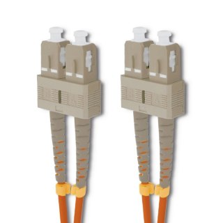 Qoltec Patchcord światłowodowy SC/UPC - SC/UPC | Multimode | 50/125 | OM2 | Duplex | 5m