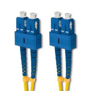 Qoltec Patchcord światłowodowy SC/UPC - SC/UPC | Singlemode | 9/125 | G652D | Duplex | 1m