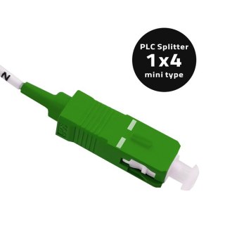 Qoltec Splitter 1x4 | SC/APC - SC/APC | G.657A | Singlemode | 0.9 mm