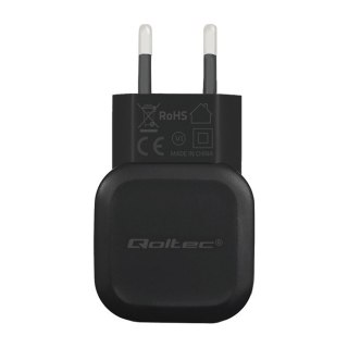 Qoltec Ładowarka sieciowa 12W | 5V | 2.4A | USB + kabel USB typ C