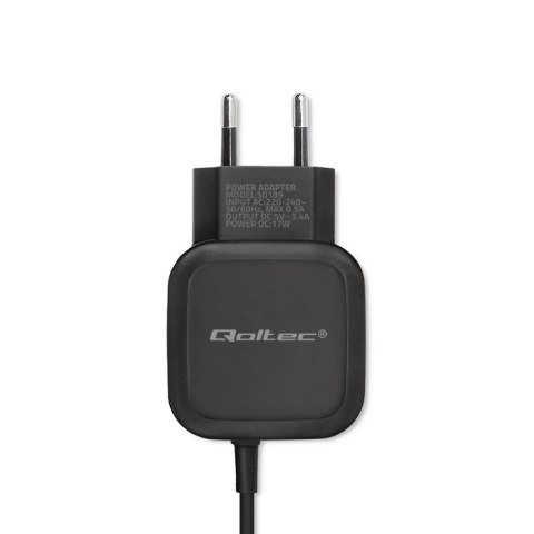 Qoltec Ładowarka sieciowa 17W | 5V | 3.4A | USB + Micro USB