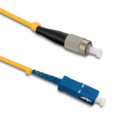 Qoltec Patchcord światłowodowy FC/UPC - SC/UPC | Singlemode | 9/125 | G652D | Simplex | 1m