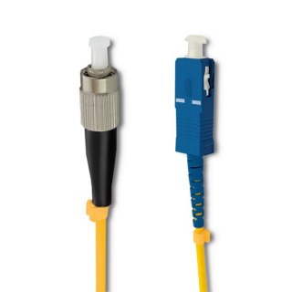 Qoltec Patchcord światłowodowy FC/UPC - SC/UPC | Singlemode | 9/125 | G652D | Simplex | 1m