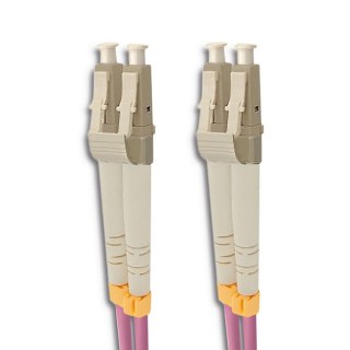 Qoltec Patchcord światłowodowy LC/UPC - LC/UPC | Multimode | 50/125 | OM4 | Duplex | 10m