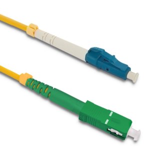 Qoltec Patchcord światłowodowy LC/UPC - SC/APC | Singlemode | 9/125 | G652D | Simplex | 1m