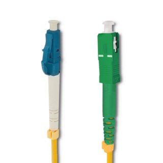 Qoltec Patchcord światłowodowy LC/UPC - SC/APC | Singlemode | 9/125 | G652D | Simplex | 1m