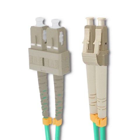 Qoltec Patchcord światłowodowy LC/UPC - SC/UPC | Multimode | 50/125 | OM4 | Duplex | 5m