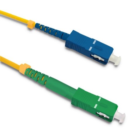 Qoltec Patchcord światłowodowy SC/APC - SC/UPC | Singlemode | 9/125 | G652D | Simplex | 10m