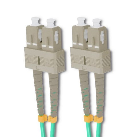 Qoltec Patchcord światłowodowy SC/UPC - SC/UPC | Multimode | 50/125 | OM4 | Duplex | 10m