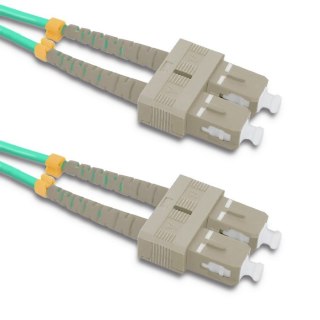 Qoltec Patchcord światłowodowy SC/UPC - SC/UPC | Multimode | 50/125 | OM4 | Duplex | 2m