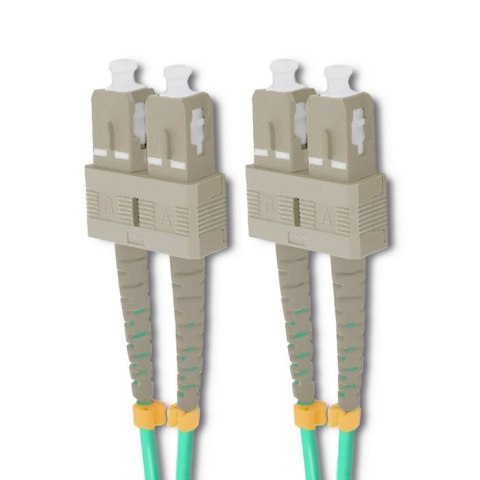 Qoltec Patchcord światłowodowy SC/UPC - SC/UPC | Multimode | 50/125 | OM4 | Duplex | 5m