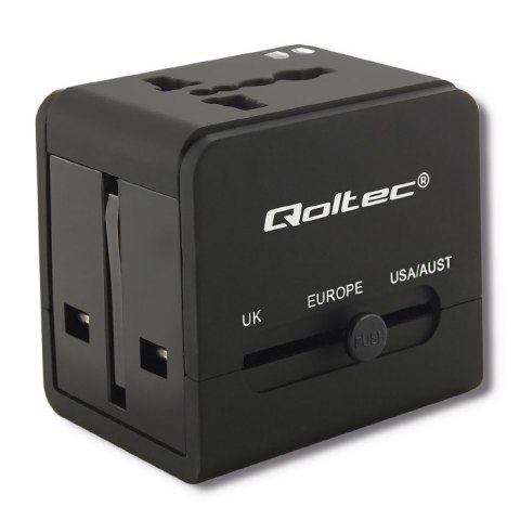 Qoltec Sieciowy adapter podróżny 10.5W | 5V | 2.1A | 2xUSB