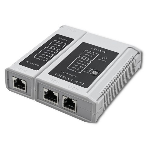 Qoltec Tester sieci kablowych | RJ45 | RJ12