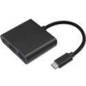 Qoltec Hub Adapter USB-C 3.1 3w1 | USB 3.0 | HDMI 4K | USB-C 3.1 PD 100W