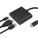 Qoltec Hub Adapter USB-C 3.1 3w1 | USB 3.0 | HDMI 4K | USB-C 3.1 PD 100W