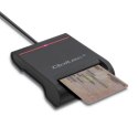 Qoltec Inteligentny czytnik chipowych kart ID SCR-0642 | USB 2.0 + Adapter USB-C