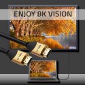 Qoltec Kabel HDMI v2.1 Ultra high speed 8K | 60Hz | 28AWG| GOLD | 3m