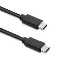 Qoltec Kabel USB 3.1 typ C męski | USB 3.1 typ C męski | 2.5m | Czarny