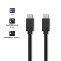 Qoltec Kabel USB 3.1 typ C męski | USB 3.1 typ C męski | 2.5m | Czarny