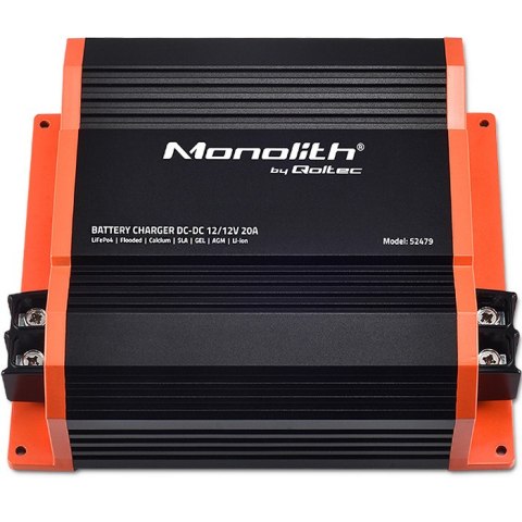 Qoltec Ładowarka Monolith DC-DC do dodatkowego akumulatora LiFePO4 AGM GEL 12V - 12V | 20A | 250W