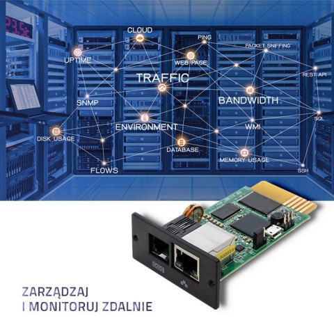 Qoltec Moduł SNMP do 3-fazowego zasilacza UPS