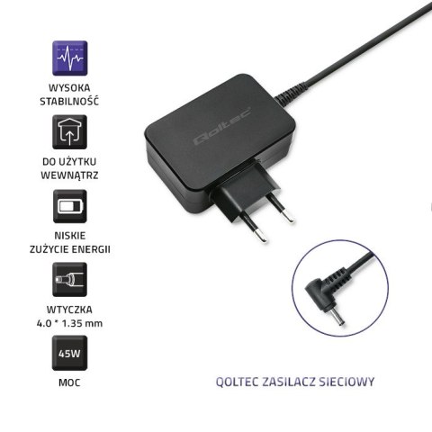 Qoltec Zasilacz do laptopa Lenovo 20W | 5V | 4A | 3.5*1.35