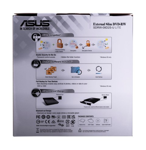 DVD-REC ASUS SDRW-08D2S-U LITE USB SLIM CZARNY BOX