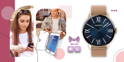 Smartwatch Giewont Supernova SmartCall GW330-1 Rose Gold Shine/Powder Pink