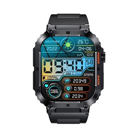 Smartwatch Veltori VT200-1 Czarny Pasek Silikonowy