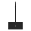 Hub Belkin USB-C Multimedia Adapter 4-in-1 Core Hub 1x4k HDMI/1xVGA/1xUSB-A/1xRJ45 Gigabit Black