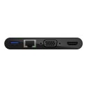 Hub Belkin USB-C Multimedia Adapter 4-in-1 Core Hub 1x4k HDMI/1xVGA/1xUSB-A/1xRJ45 Gigabit Black