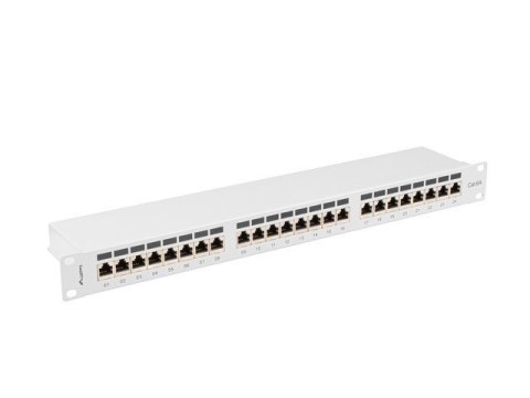 LANBERG PATCH PANEL 24 PORT 1U 19" KAT.6A FTP SZARY PPSA-1024-S