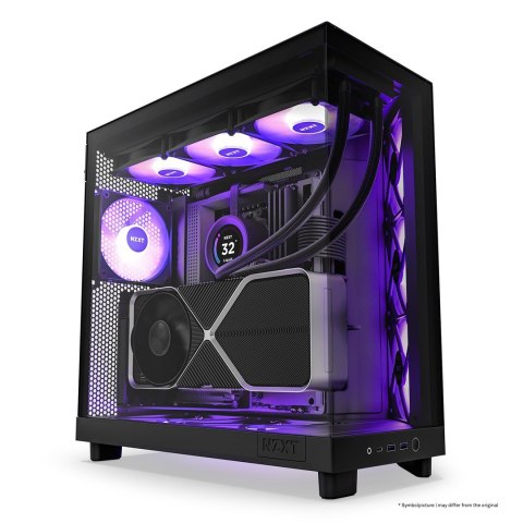 NZXT OBUDOWA KOMPUTEROWA NZXT H6 FLOW RGB MIDI TOWER Z OKNEM CZARNA