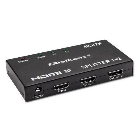 Qoltec Aktywny rozdzielacz Splitter 2 x HDMI 4K x 2K | 3.4Gb/s | High stability